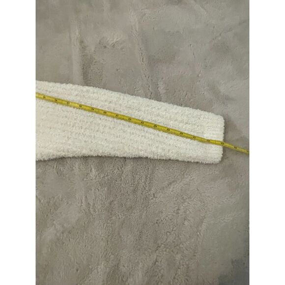 Cloud Chaser Women's XL White Popcorn Knit Hoodie Relax Fit #14 - Picture 5 of 7